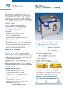 PCC FR Series Component Cleanliness Cabinet Data Sheet