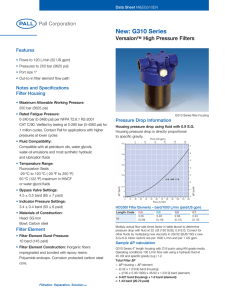 New: G310 Series  Versalon High Pressure Filters
