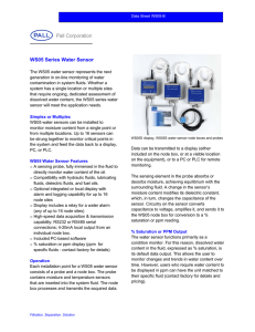 Pall Corporation  WS05 Series Water Sensor