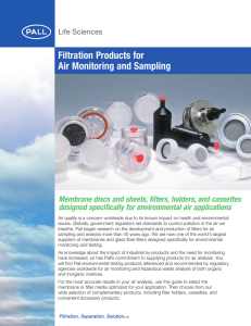 Filtration Products for Air Monitoring and Sampling