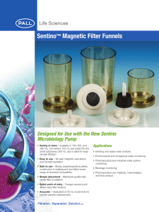 Sentino Magnetic Filter Funnels Designed for Use with the New Sentino Microbiology Pump