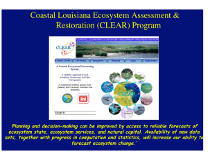 Coastal Louisiana Ecosystem Assessment &amp; Restoration (CLEAR) Program
