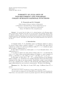 POROSITY OF JULIA SETS OF NON-RECURRENT AND PARABOLIC COLLET–ECKMANN RATIONAL FUNCTIONS