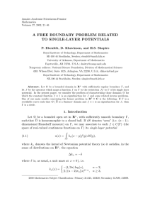 A FREE BOUNDARY PROBLEM RELATED TO SINGLE-LAYER POTENTIALS