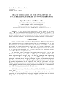 SHARP ESTIMATES OF THE CURVATURE OF Bj¨ orn Gustafsson and Makoto Sakai