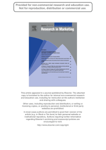 This article appeared in a journal published by Elsevier. The... copy is furnished to the author for internal non-commercial research