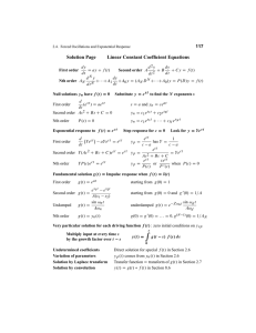 Solution Page Linear Constant Coefficient Equations 117