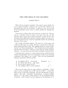 THE CORE IDEAS IN OUR TEACHING