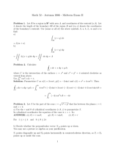 Math 52 - Autumn 2006 - Midterm Exam II