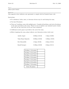 Math 53 Midterm II May 13, 2008 Name: