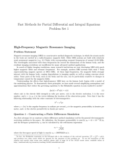 18.336/6.335 Spring 2014 Fast Methods for Partial Diﬀerential and Integral Equations