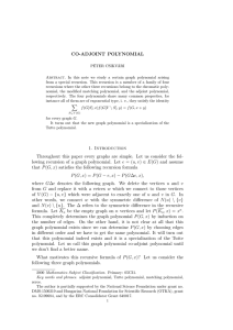 CO-ADJOINT POLYNOMIAL