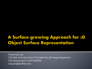 Xiaojiang Ling CSE 668, Animate Vision Principles for 3D Image Sequences