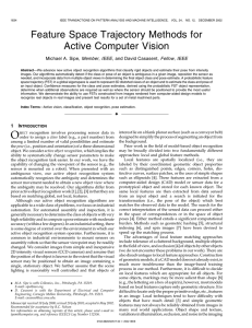 Feature Space Trajectory Methods for Active Computer Vision