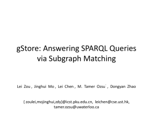 gStore: Answering SPARQL Queries via Subgraph Matching