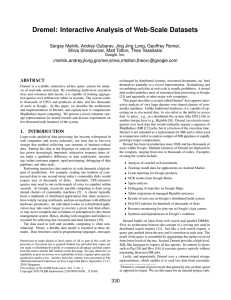 Dremel: Interactive Analysis of Web-Scale Datasets