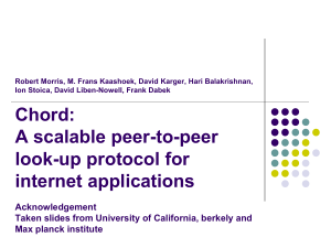 Robert Morris, M. Frans Kaashoek, David Karger, Hari Balakrishnan,