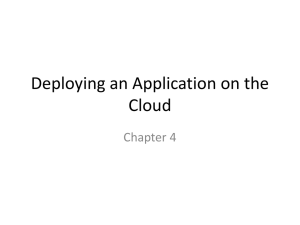 Deploying an Application on the Cloud Chapter 4