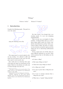 Tilings 1 Introduction. ∗