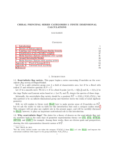 CHIRAL PRINCIPAL SERIES CATEGORIES I: FINITE DIMENSIONAL CALCULATIONS Contents 1.