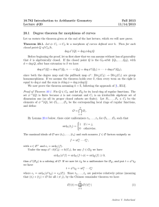 18.782 Introduction to Arithmetic Geometry Fall 2013 Lecture #20 11/14/2013