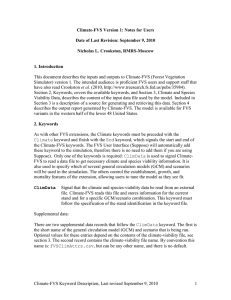 Climate-FVS Version 1: Notes for Users  Nicholas L. Crookston, RMRS-Moscow