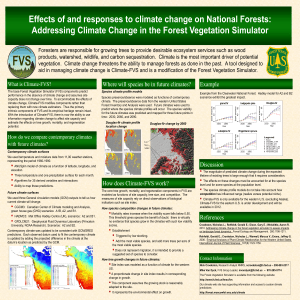 Effects of and responses to climate change on National Forests: