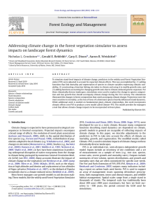 Forest Ecology and Management impacts on landscape forest dynamics