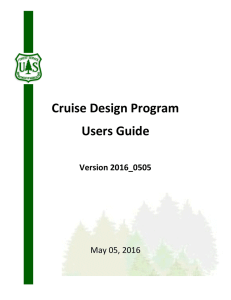 Cruise Design Program Users Guide  Version 2016_0505