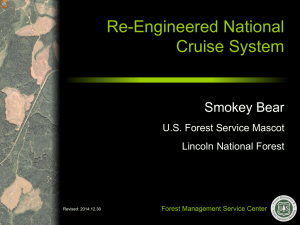 Re-Engineered National Cruise System  Smokey Bear