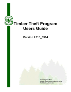 Timber Theft Program Users Guide Version 2016_0314
