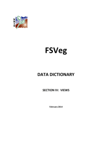 FSVeg DATA DICTIONARY SECTION IV:  VIEWS