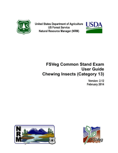 FSVeg Common Stand Exam User Guide Chewing Insects (Category 13)