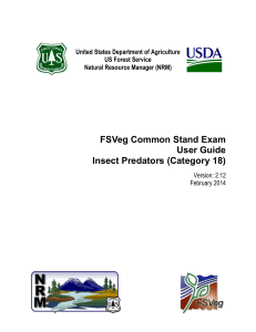 FSVeg Common Stand Exam User Guide Insect Predators (Category 18)