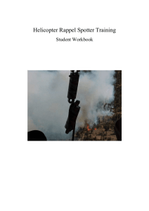 Helicopter Rappel Spotter Training Student Workbook