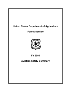 United States Department of Agriculture Forest Service FY 2001