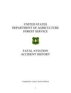 UNITED STATES DEPARTMENT OF AGRICULTURE FOREST SERVICE