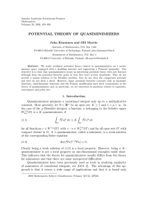 POTENTIAL THEORY OF QUASIMINIMIZERS Juha Kinnunen and Olli Martio