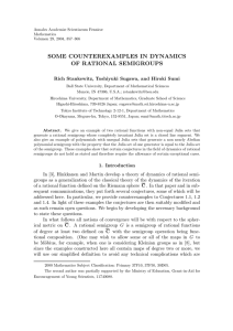SOME COUNTEREXAMPLES IN DYNAMICS OF RATIONAL SEMIGROUPS