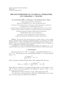 THE BOUNDEDNESS OF CLASSICAL OPERATORS L ON VARIABLE SPACES