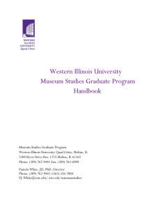 Western Illinois University Museum Studies Graduate Program Handbook