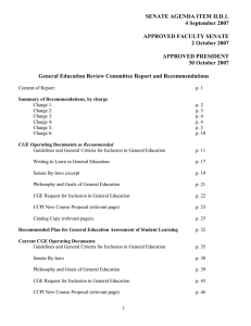 SENATE AGENDA ITEM II.D.1. 4 September 2007  APPROVED FACULTY SENATE