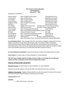 WIU Council on General Education Meeting Minutes February 27 ,  2014