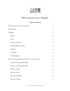 Web Assisted Course Template