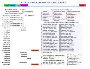 CITY OF NACOGDOCHES HISTORIC SURVEY TX-11-028 Nacogdoches Park Street Cemetery