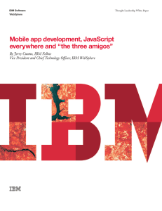 Mobile app development, JavaScript everywhere and “the three amigos”