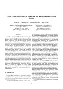 On the Effectiveness of Structural Detection and Defense Against P2P-based Botnets