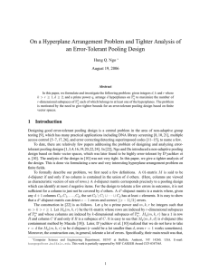 On a Hyperplane Arrangement Problem and Tighter Analysis of