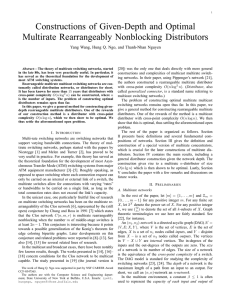 Constructions of Given-Depth and Optimal Multirate Rearrangeably Nonblocking Distributors