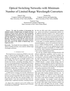 Optical Switching Networks with Minimum Number of Limited Range Wavelength Converters